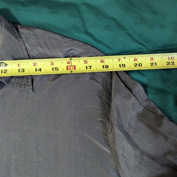 GP Shades 30% Silk half button Blouse s: M - Picture 10 of 12